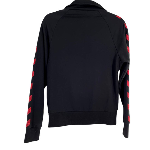 GIRLS BLACK SWEATSUIT,  RED GLITTER EMBELLISHMENT - Picture 8 of 8